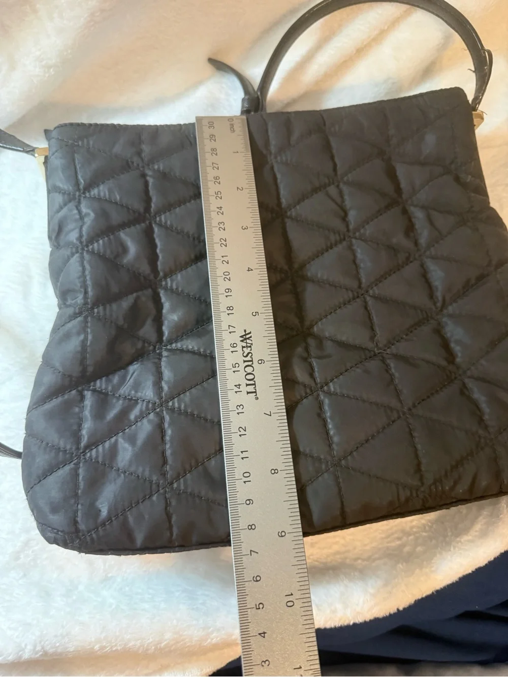 kate spade Black Quilted Crossbody with Gold Hardware